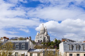 View of Montmartre and cathedral Sakre-Ker