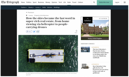 Property viewing by helicopter is taking off, says The Telegraph